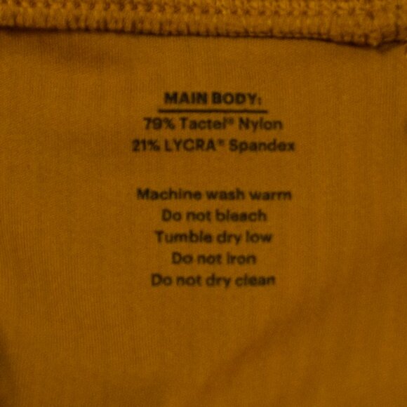 REI Co-op Active Pursuit Ribbed Leggings Womens Small S Olive Yellow Crop I10X - Picture 4 of 6